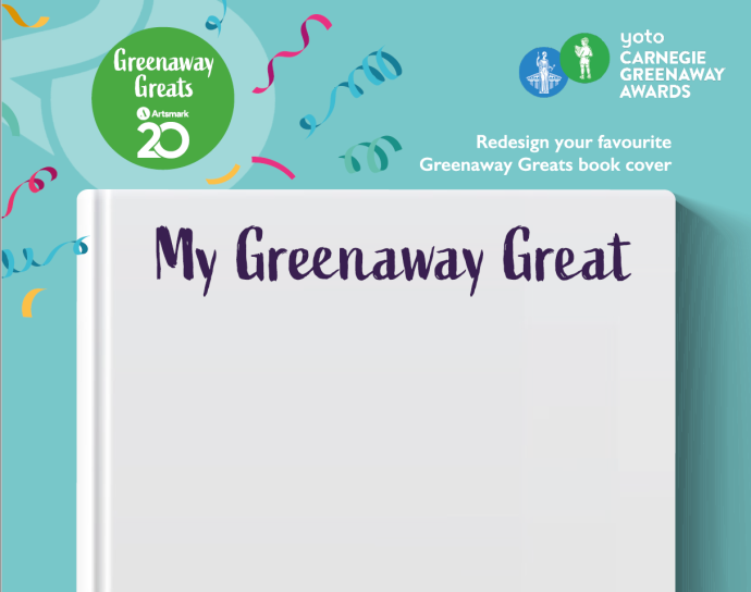 Image of poster with blank space to redesign your favourite Greenaway Greats book cover