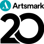 Artsmark 20 logo in turquoise and black